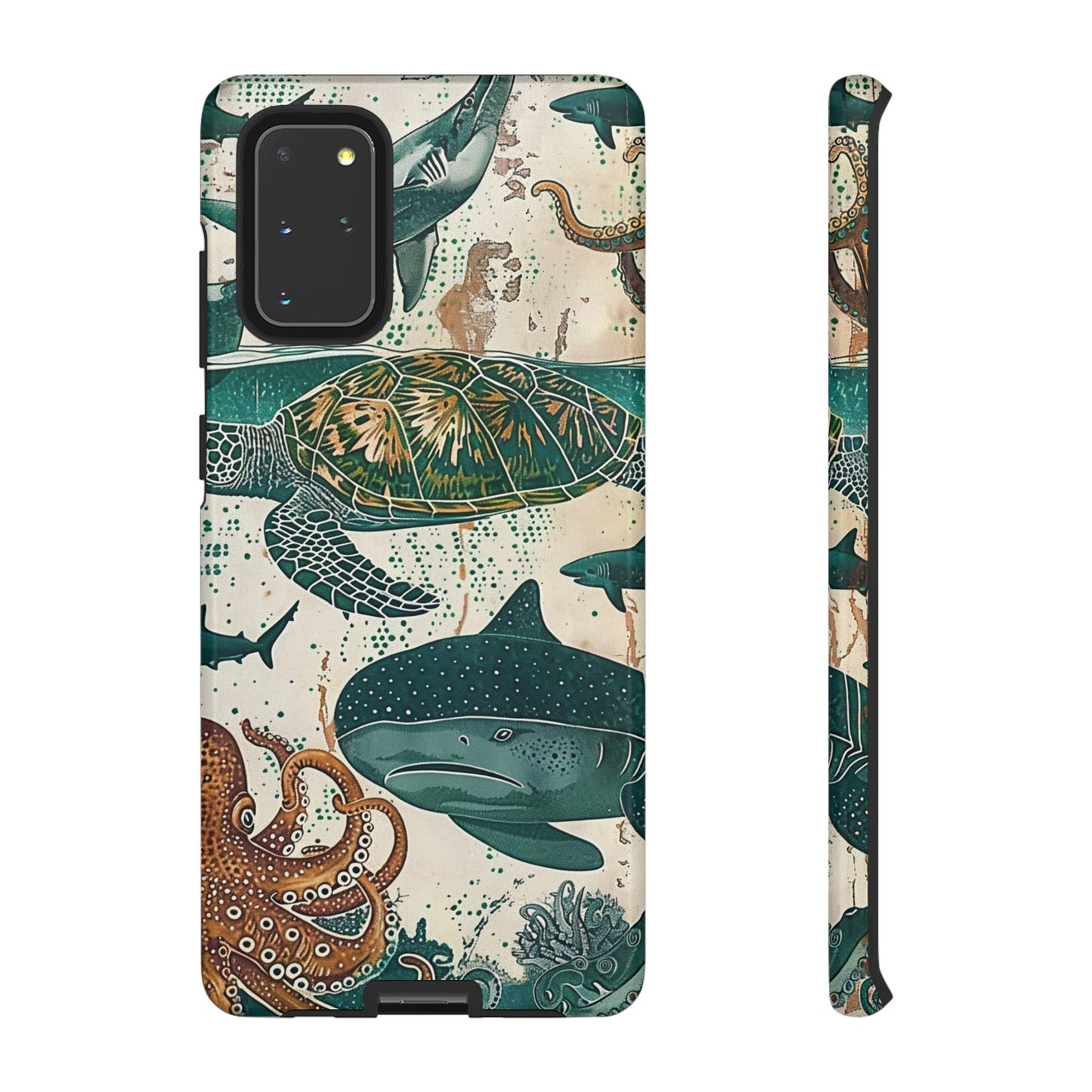 Undersea World Shark, Turtle, Manta Ray Phone Case