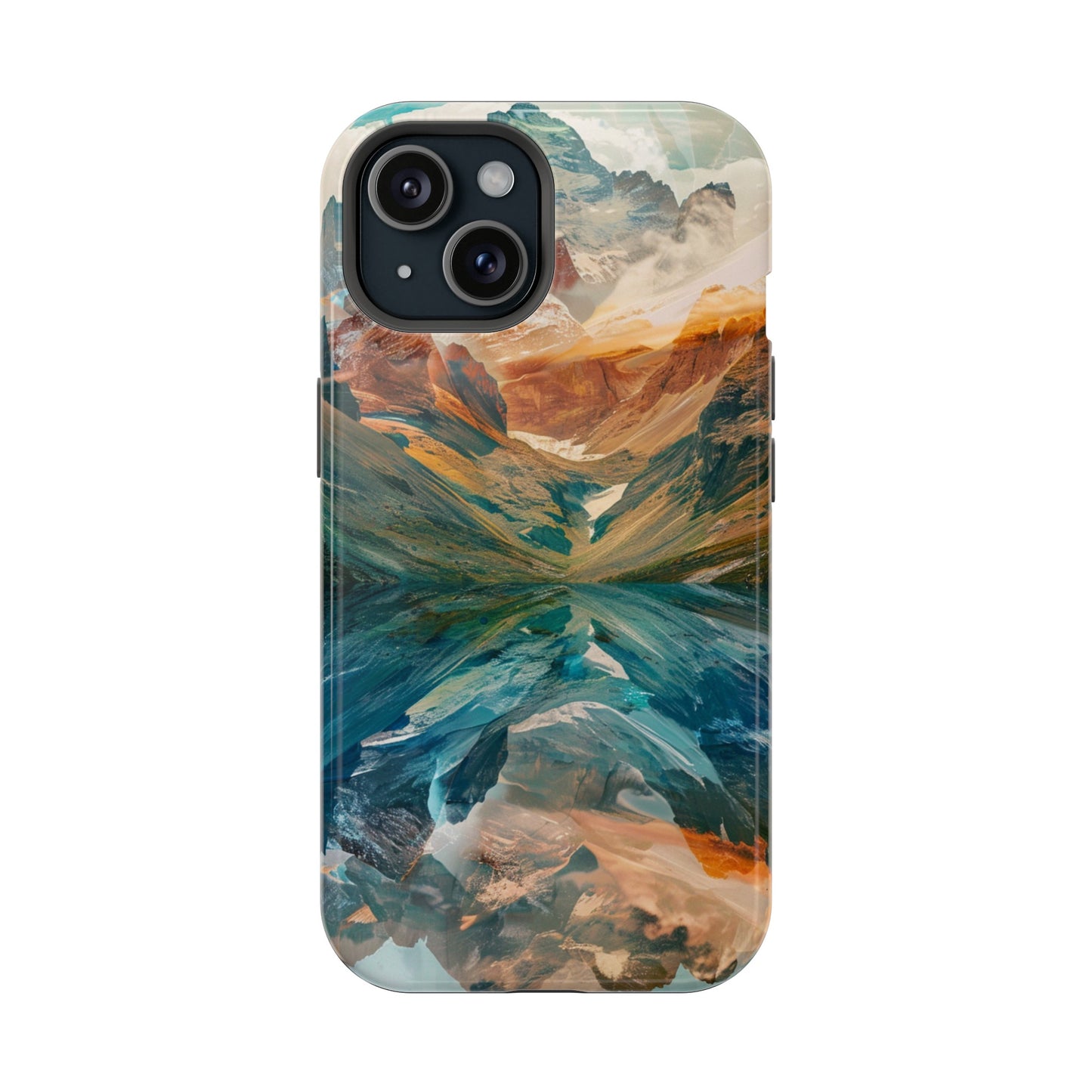 Colorful Sun Falling Mountain Landscape Pattern TPU Material Shockproof Protective Phone case