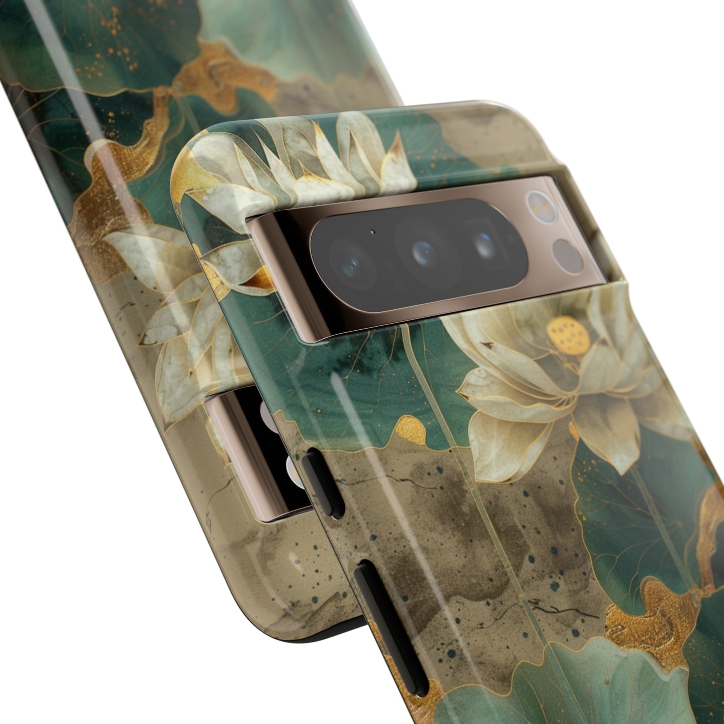 Zen Stained Glass Lotus Floral Design Phone Case