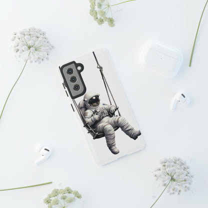 Astronaut on a Swing Phone Case