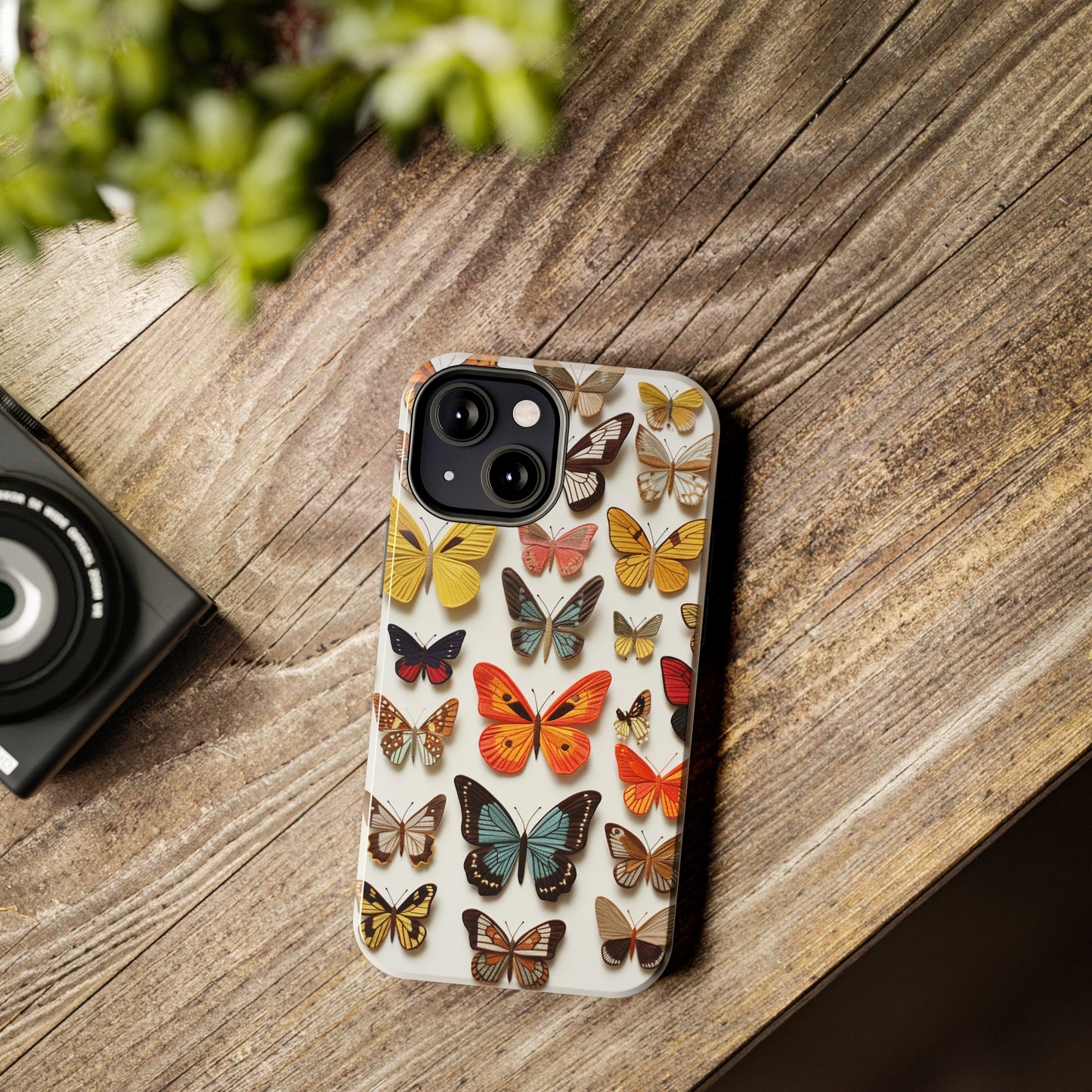 Elegant Embroidery: Delicate Butterfly iPhone Case – Crafted with Precision