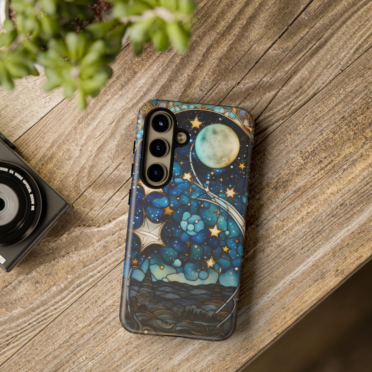 Boho Starry Night Stained Glass Artistry Phone Cover