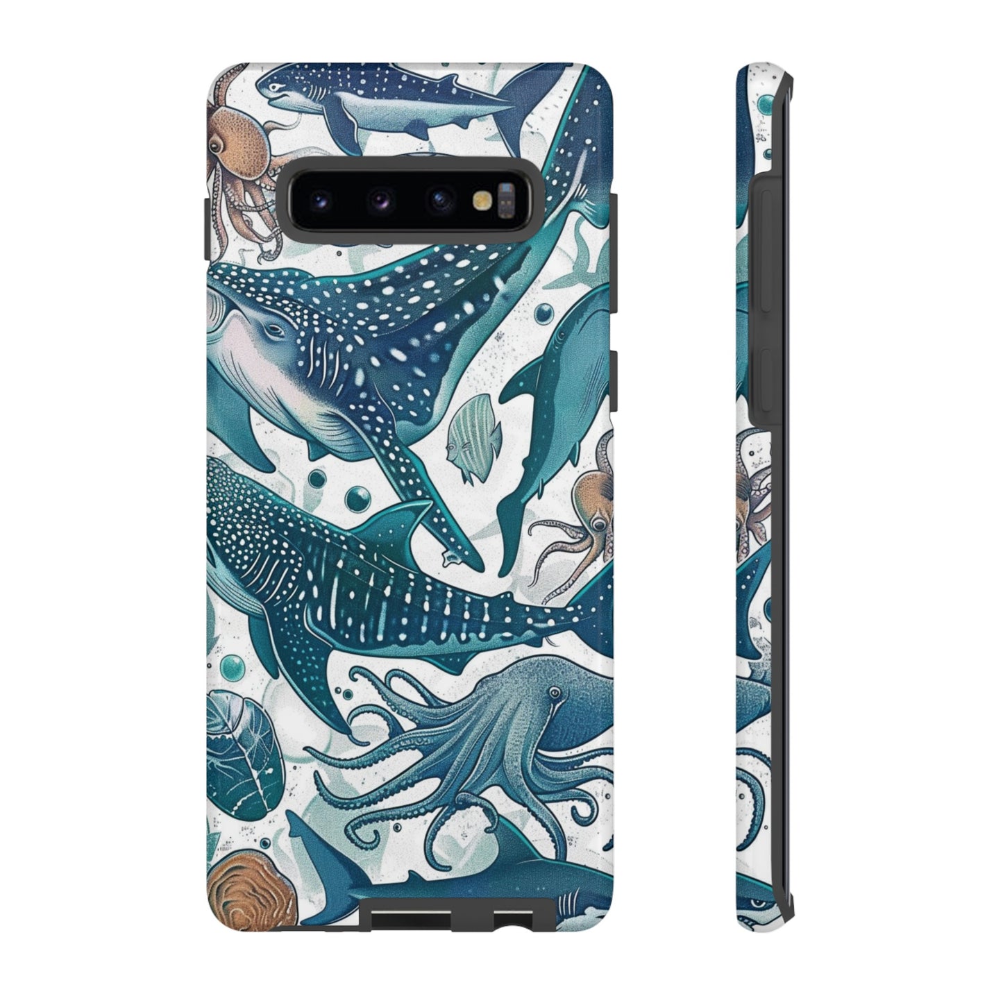 Undersea World Shark, Turtle, Manta Ray Phone Case