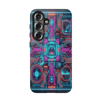Cyber Circuit Phone Case Neon Tech