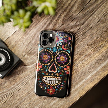 Sugar Skull iPhone Case | Dia de los Muertos Design for Apple iPhone | Halloween Aesthetic