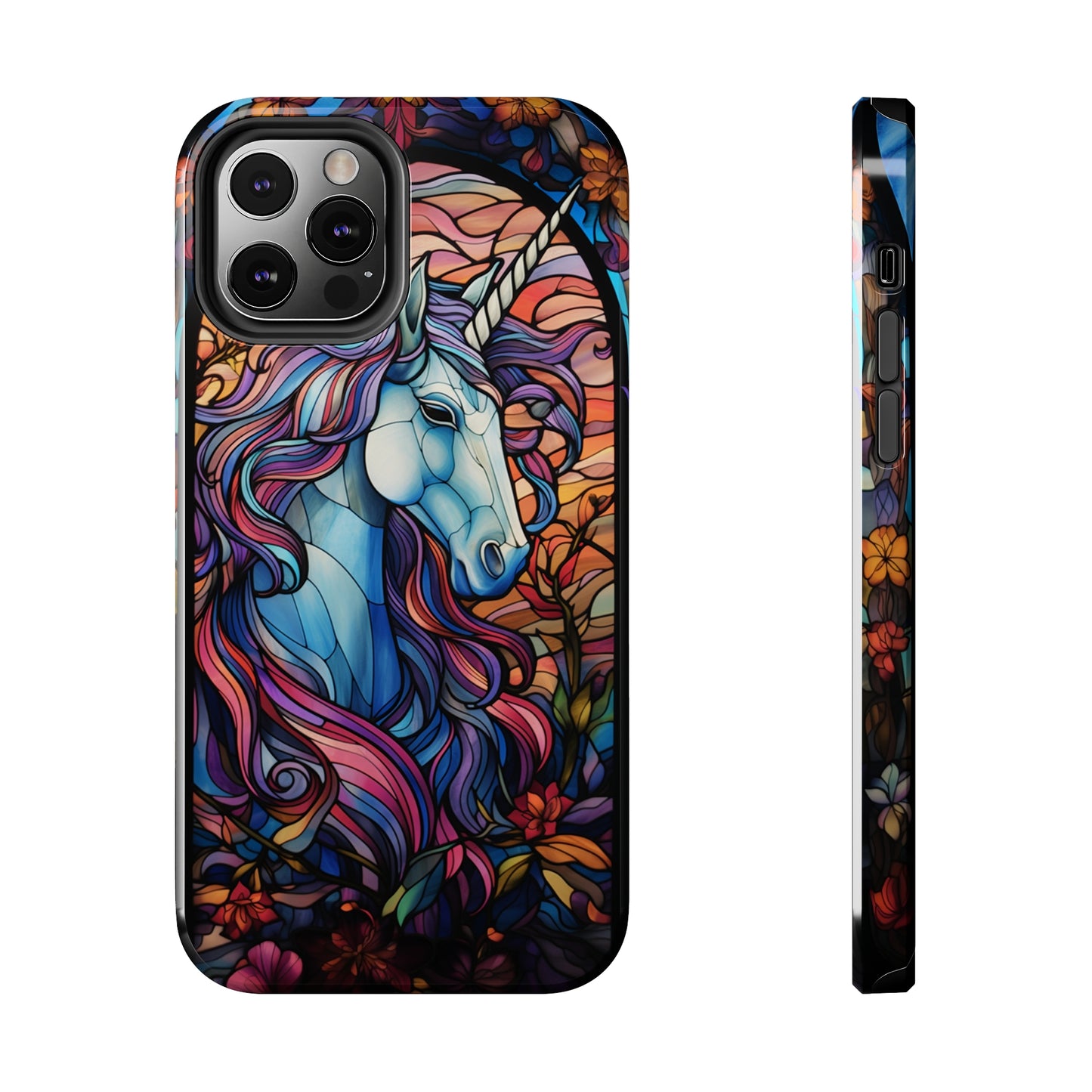 Unicorn Stained Glass iPhone Case | Mythical Beauty and Device Protection