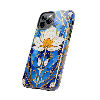 Art Deco Stained Glass iPhone Case | Vintage Floral Glamour, iPhone Case for Models 11 through 14 Pro Max