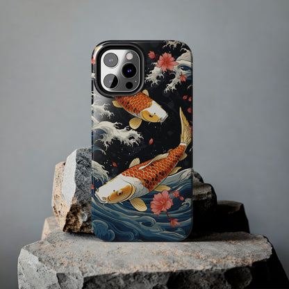 Graceful Flow: Koi Fish Inspired | Japanese Art Masterpiece iPhone Case