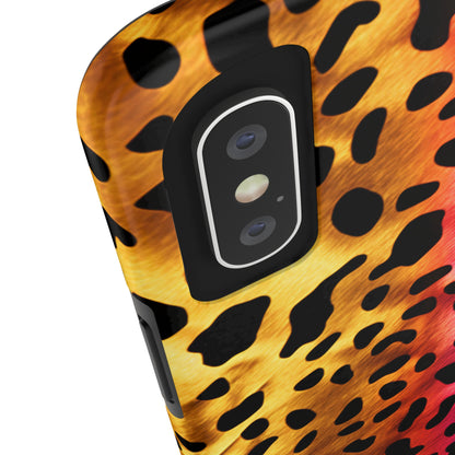 Kaleidoscopic Wild: Psychedelic Rainbow Leopard Print | Dazzling iPhone Case