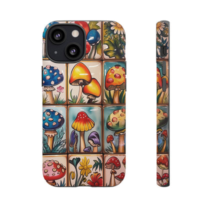 Trippy Magic Mushroom Tile  Abstract Art Phone Case