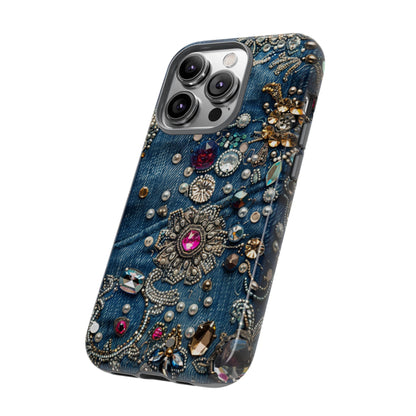 Blue Jean Queen Rhinestone Bling Phone Case