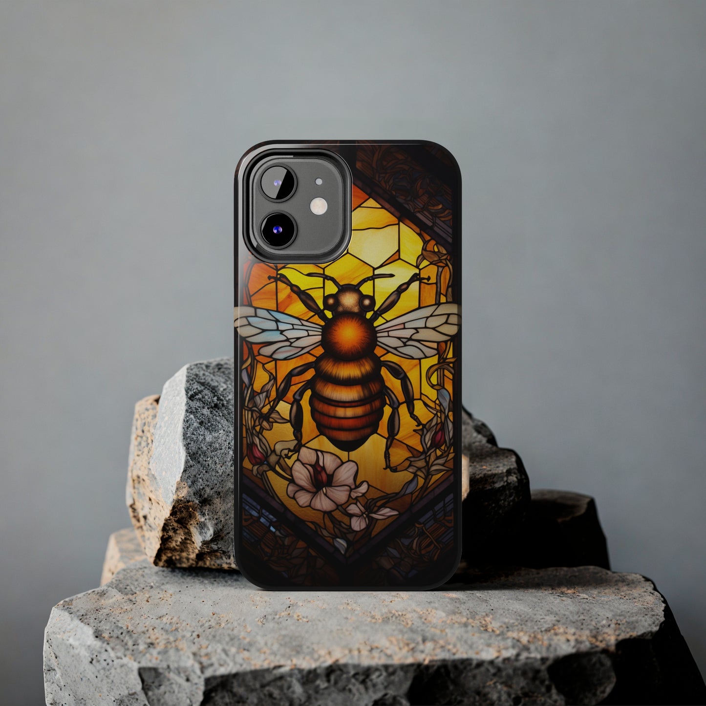 Stained glass Honey Bee iPhone Case | Embrace the Sweetness of Nature's Workers