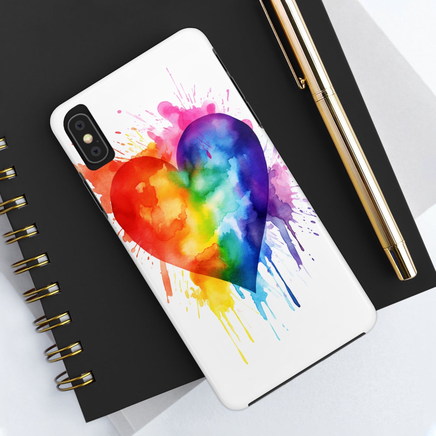 Gay Pride Rainbow Heart iPhone Case | Embrace Love, Equality, and LGBTQ+ Pride