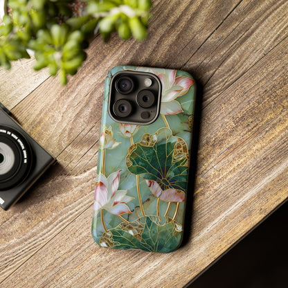 Elegant Floral Phone Case - Tough Cases with Lotus Design