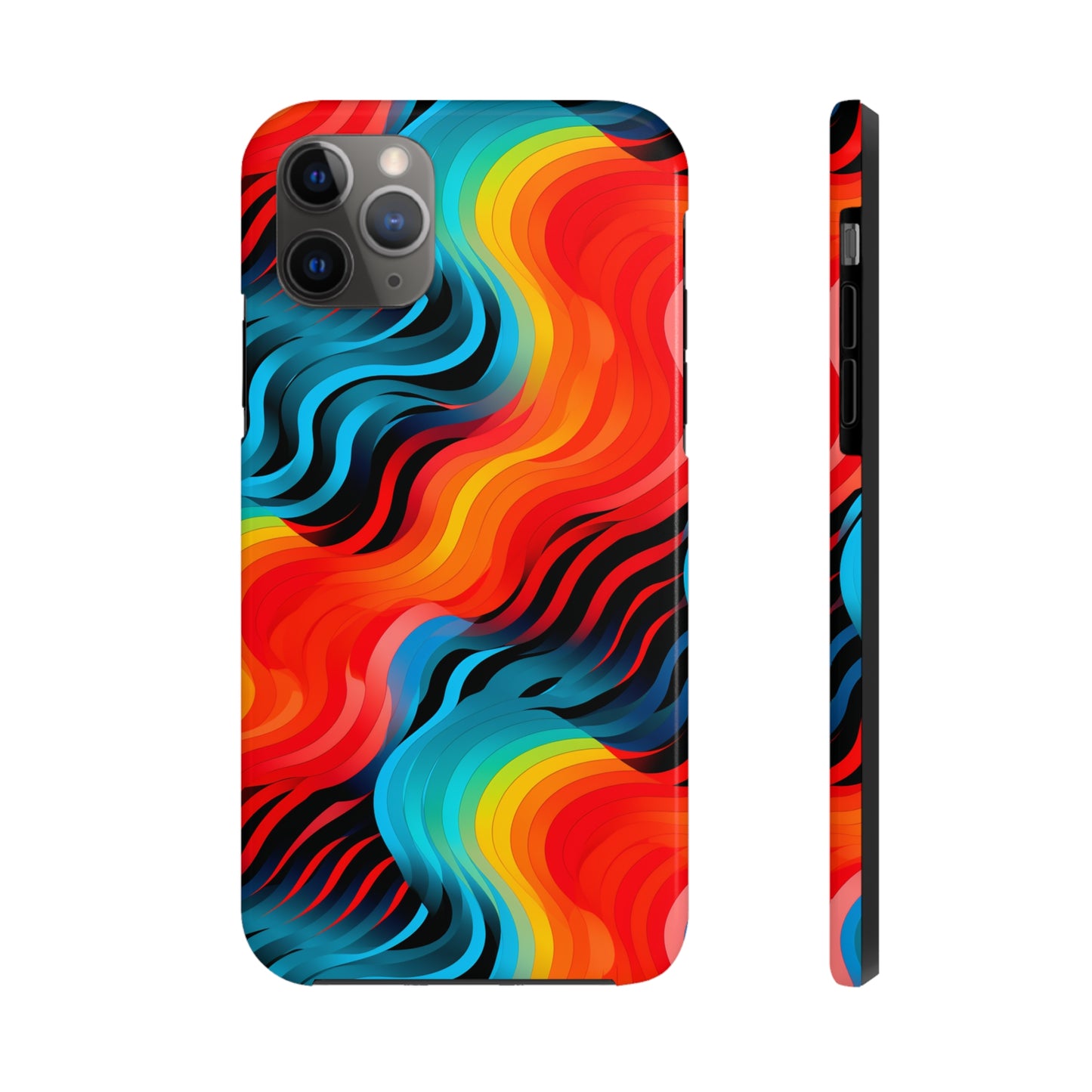 Color Splash Wave Pattern Tough iPhone Case | Embrace Vibrant Style and Reliable Protection