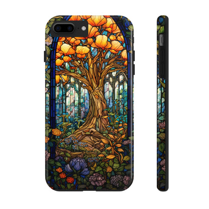 Tree of Life Stained Glass Style iPhone Tough Case | Embrace Nature's Harmony with Durable Elegance