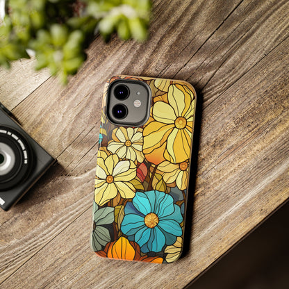 Kaleidoscopic Elegance: Stained Glass Vintage Floral iPhone Case – Timeless Beauty Illuminated