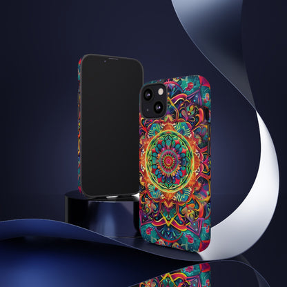 Cosmic Stained Glass Mandala Phone Case