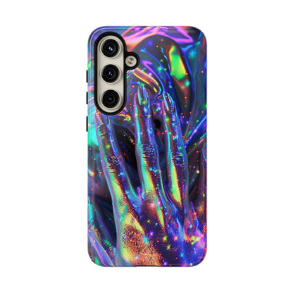 Marbled opalescent Holographic Print Phone Case