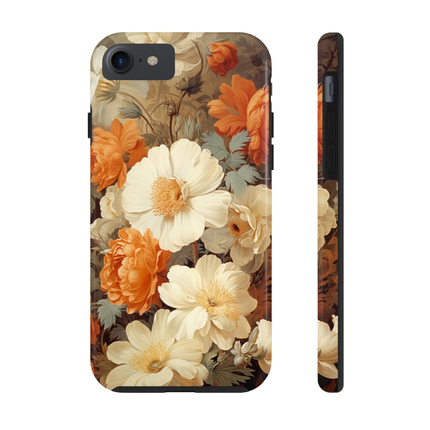 Vintage Floral Aesthetic Phone Tough Case Antique Print for iPhone 14 11 Pro 12 13 XR XS X 7+ 8 Boho Nature Flowers Cottage Core