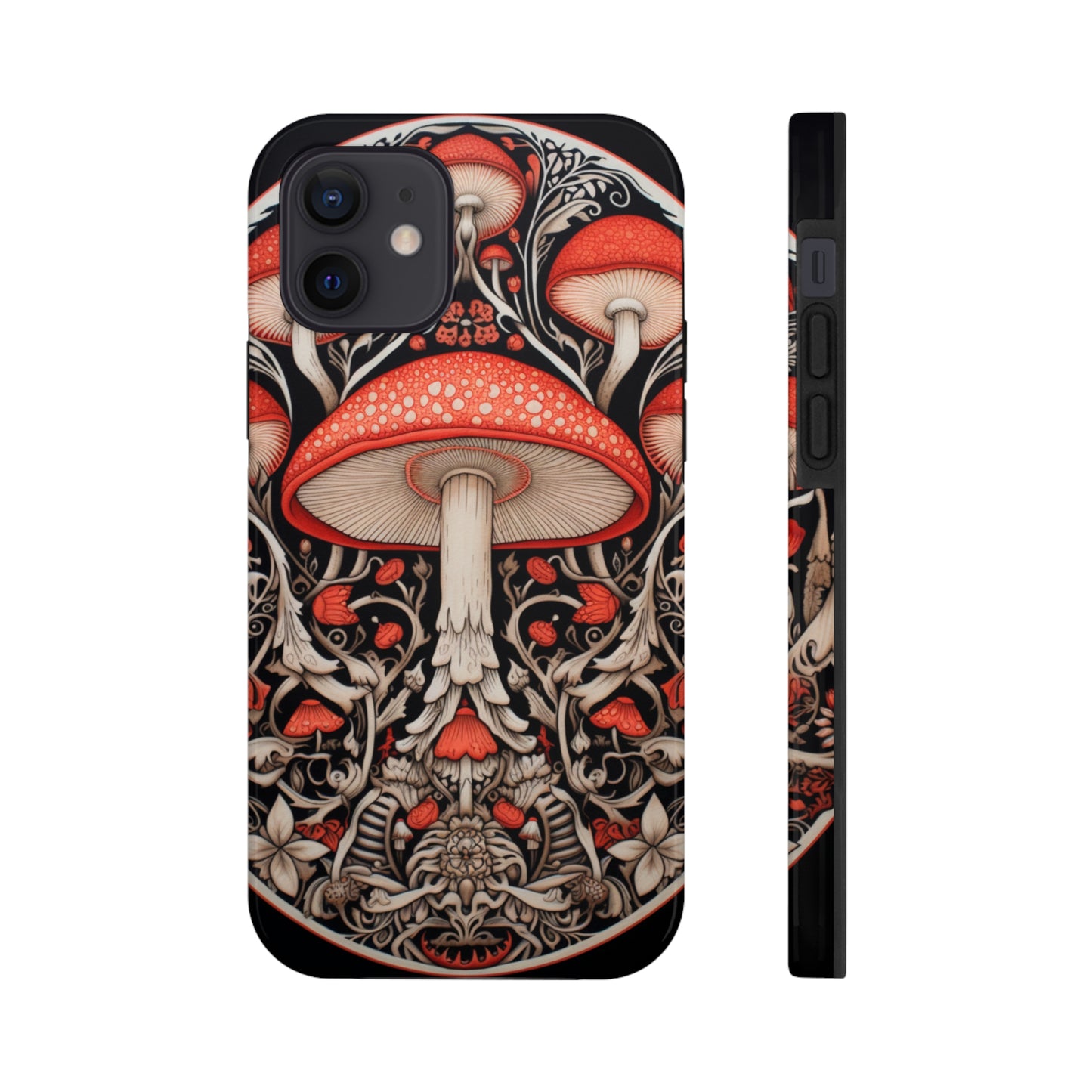 Mystical Mushroom Mandala Tough iPhone Case | Psychedelic Phone Cover