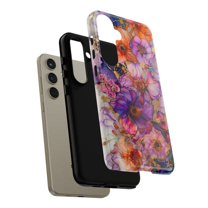 Floral aesthetic watercolor phone case for Samsung Galaxy S24 case