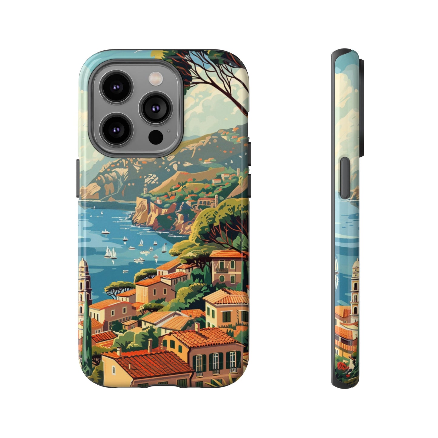 Midcentury French Riviera Landscape Painting Phone Case