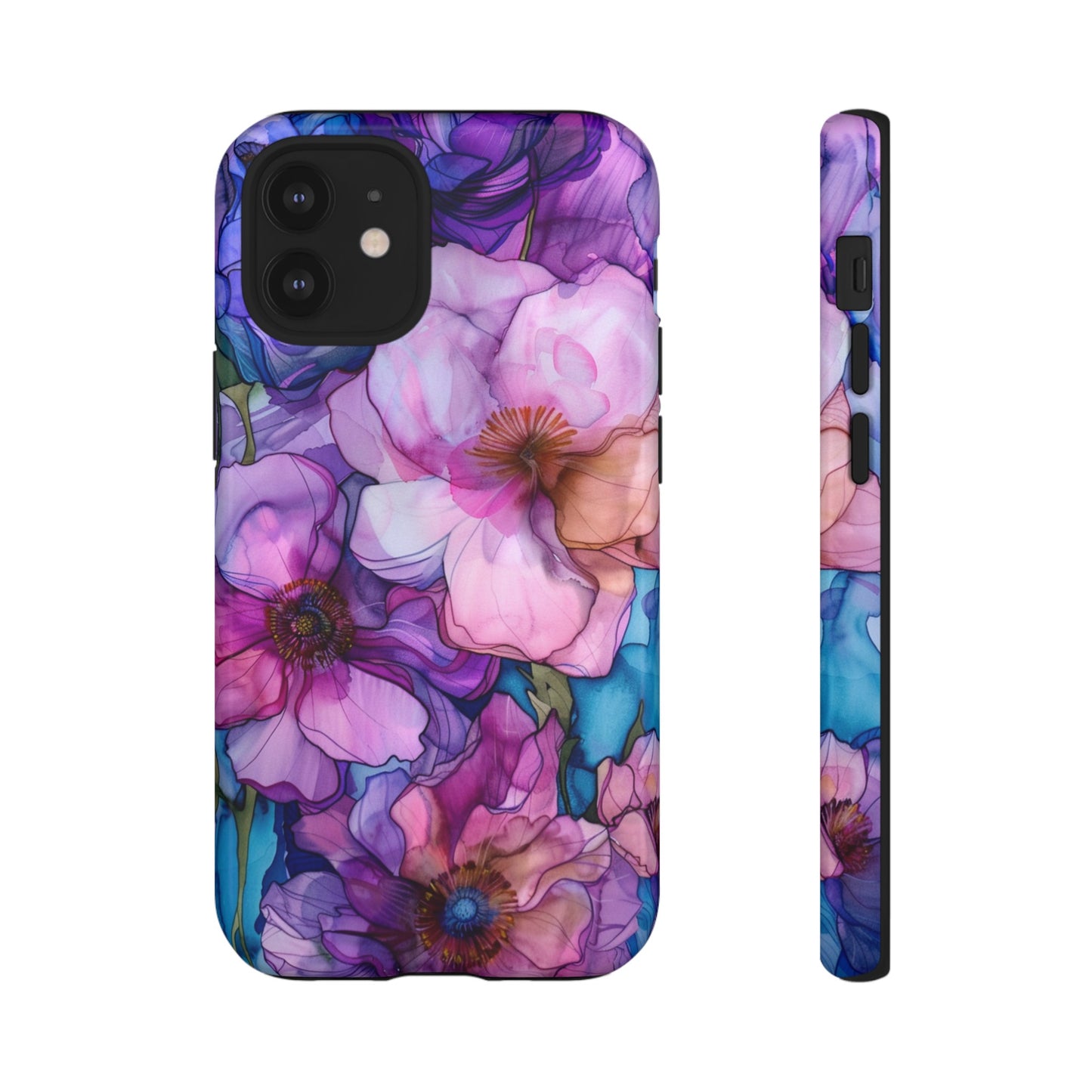 Purple Flower Stained Glass Phone Case