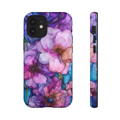 Purple Flower Stained Glass Phone Case