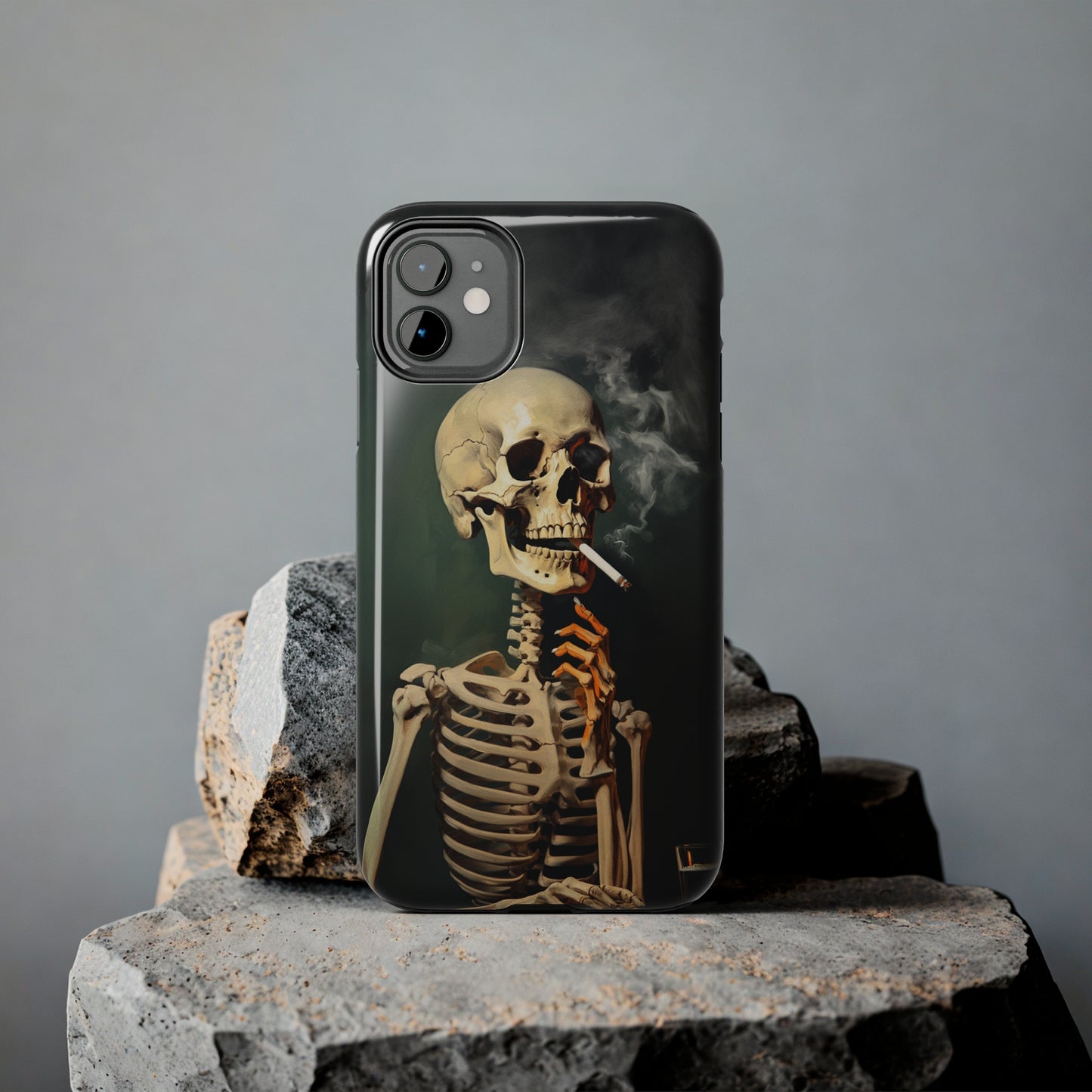 Smoking Skull iPhone Case | Edgy Style with a Mysterious Vibe for iPhone 11, 12, 13, 14, SE 2020 & Mor