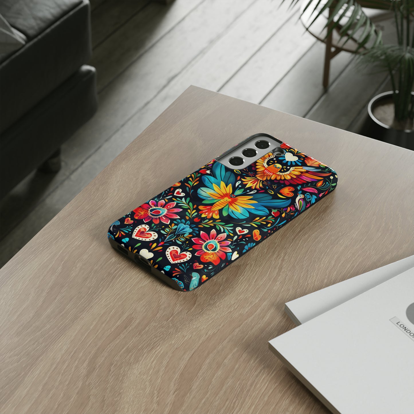 Floral Explosion Magic Hearts Phone Case