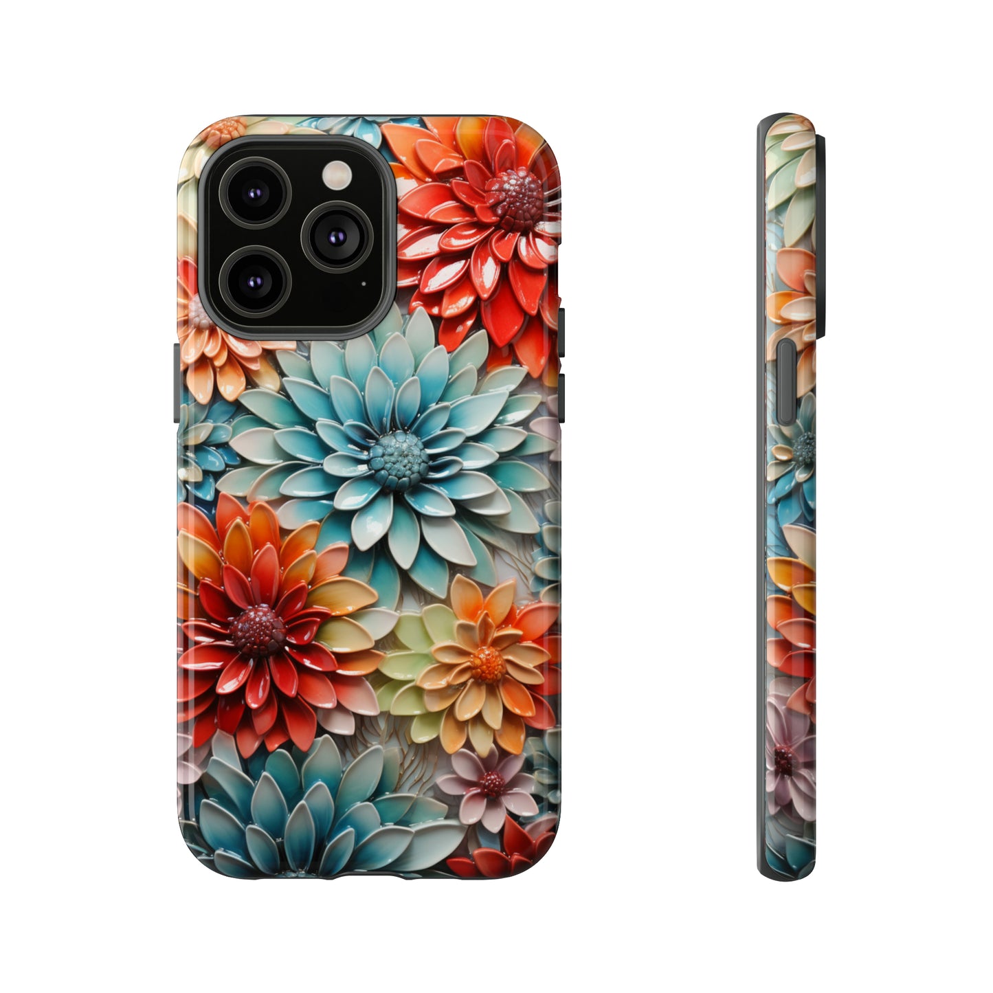 Floral Color Explosion Blown Glass