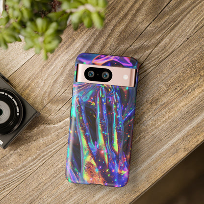 Marbled opalescent Holographic Print Phone Case