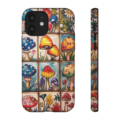 Trippy Magic Mushroom Tile  Abstract Art Phone Case