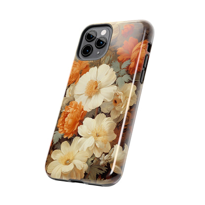 Vintage Floral Aesthetic Phone Tough Case Antique Print for iPhone 14 11 Pro 12 13 XR XS X 7+ 8 Boho Nature Flowers Cottage Core