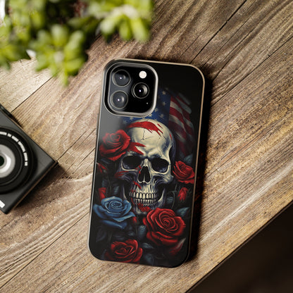 Skull USA Flag iPhone Case | Patriotic Edge with Stylish Protection