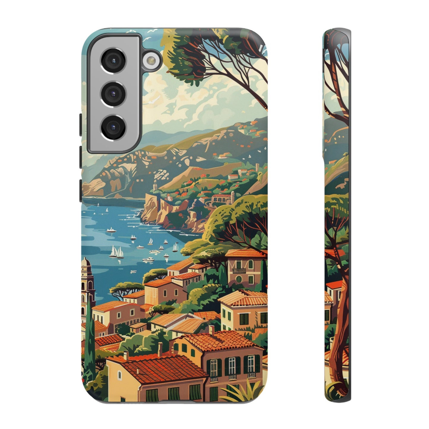 Midcentury French Riviera Landscape Painting Phone Case