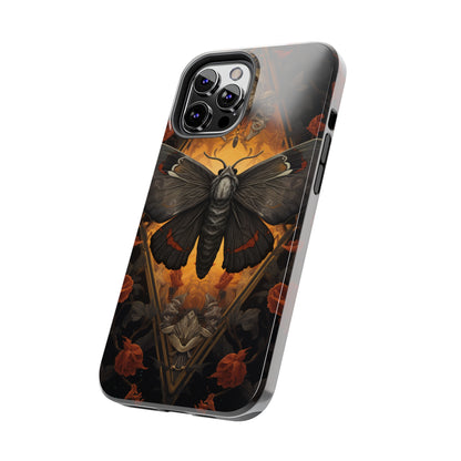 iPhone Case | Lost in Thought: Dark Academia Moth iPhone Tough Case