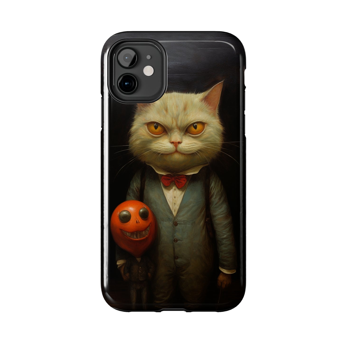 Creepy Spooky Halloween Cat iPhone Case | Dark Academia, Goth