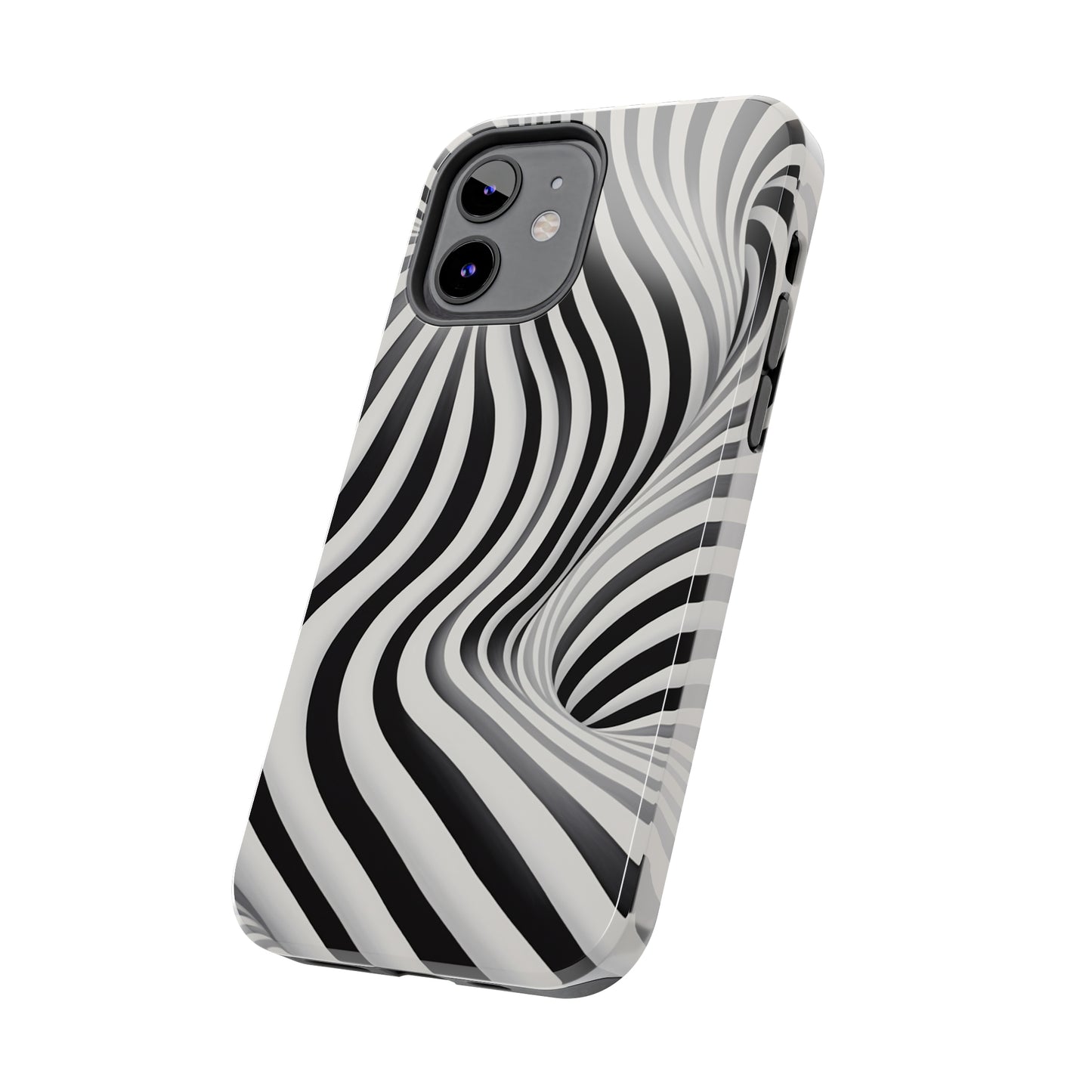 Twist Your Perception: Optical Illusion Tough Case for Apple iPhone Models – Where Art Meets Function