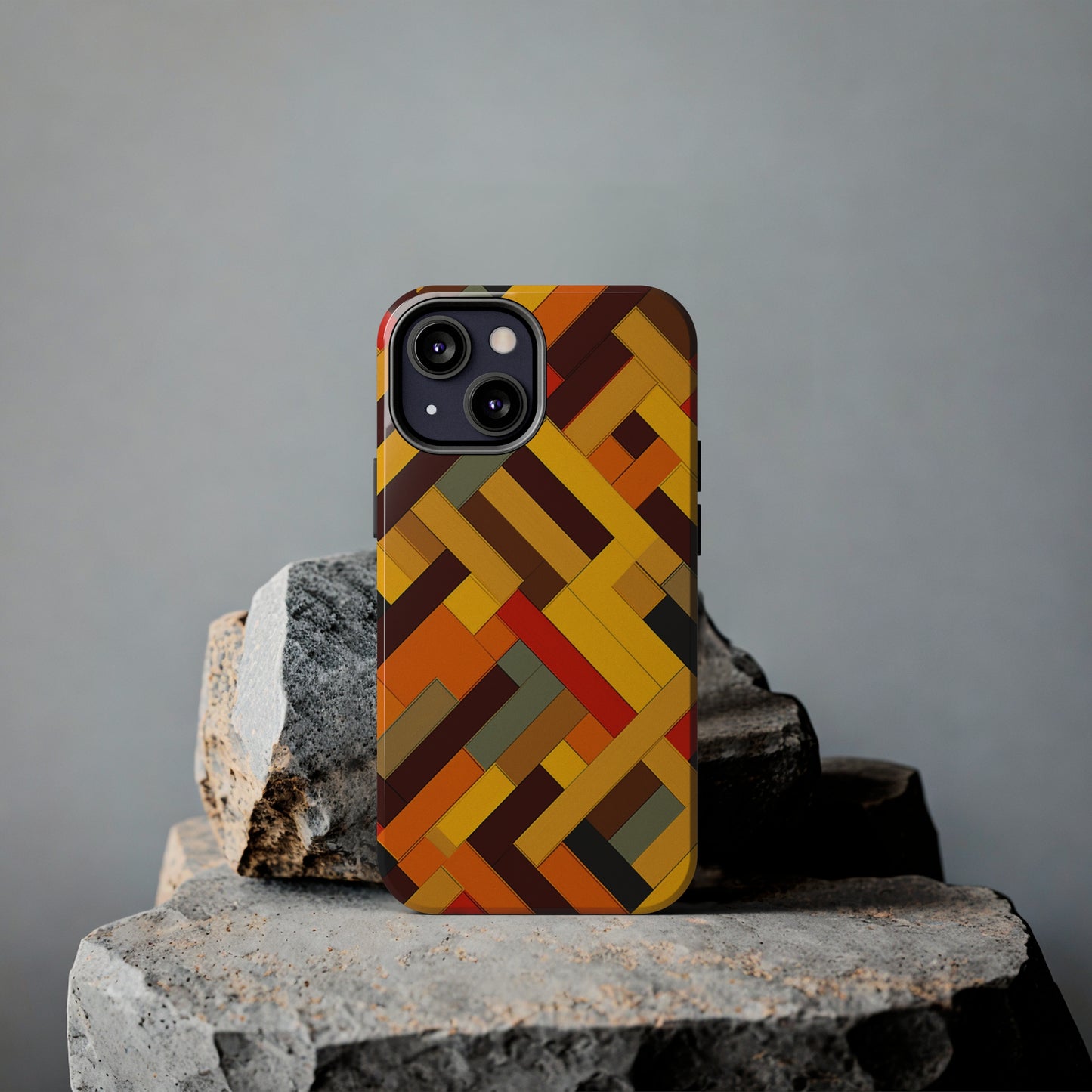 iPhone Tough Case: Intricate & Durable - The Weave Geometric Art Pattern