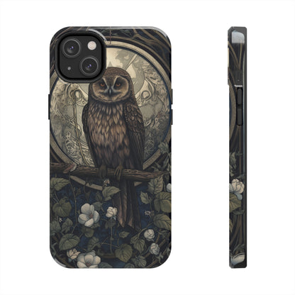 The Hermit Owl | Dark Academia Aesthetic Retro Tough iPhone Case | Embrace Mystical Vibes with Captivating Tarot Art and Reliable Protection