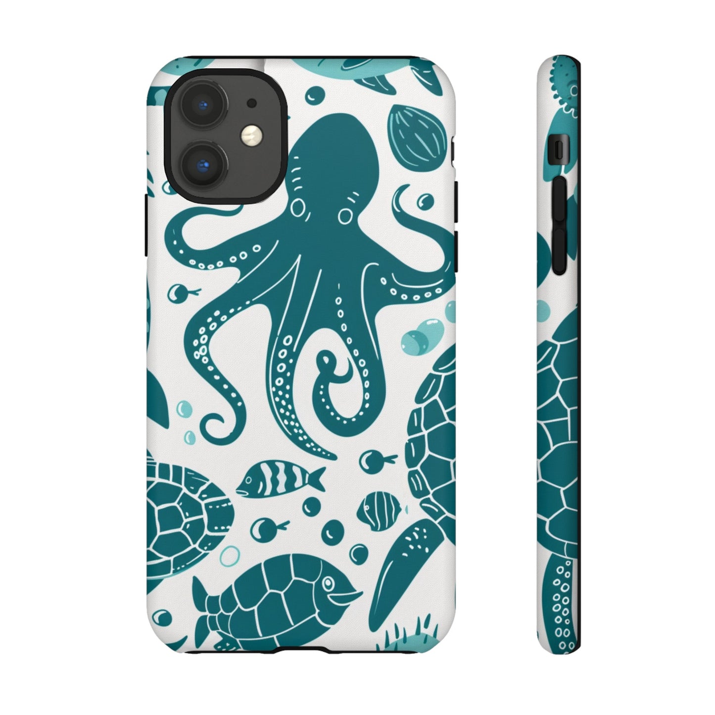 Undersea World Octopus, Turtle, Manta Ray Phone Case