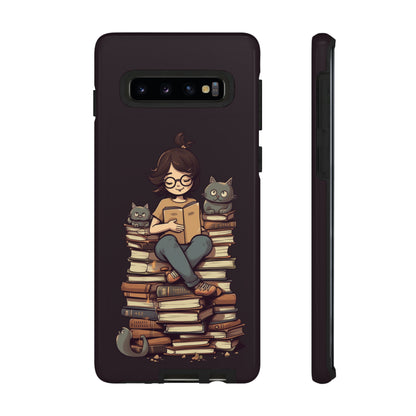 Cats and Books Phone Case