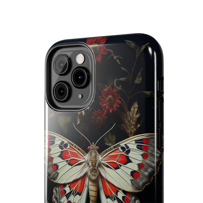 Deadhead Moth Gothic Floral Aesthetic Dark Academia iPhone Case | Embrace Mysterious Elegance