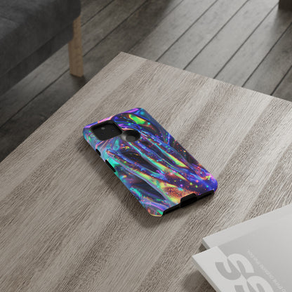 Marbled opalescent Holographic Print Phone Case