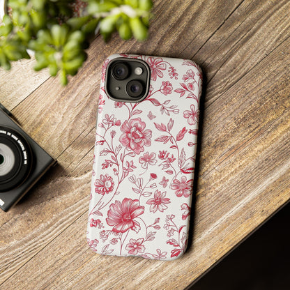 Pink Floral Wildflower Phone Case