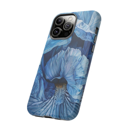 Floral Blue Iris Oil Painting Flower Phone Case