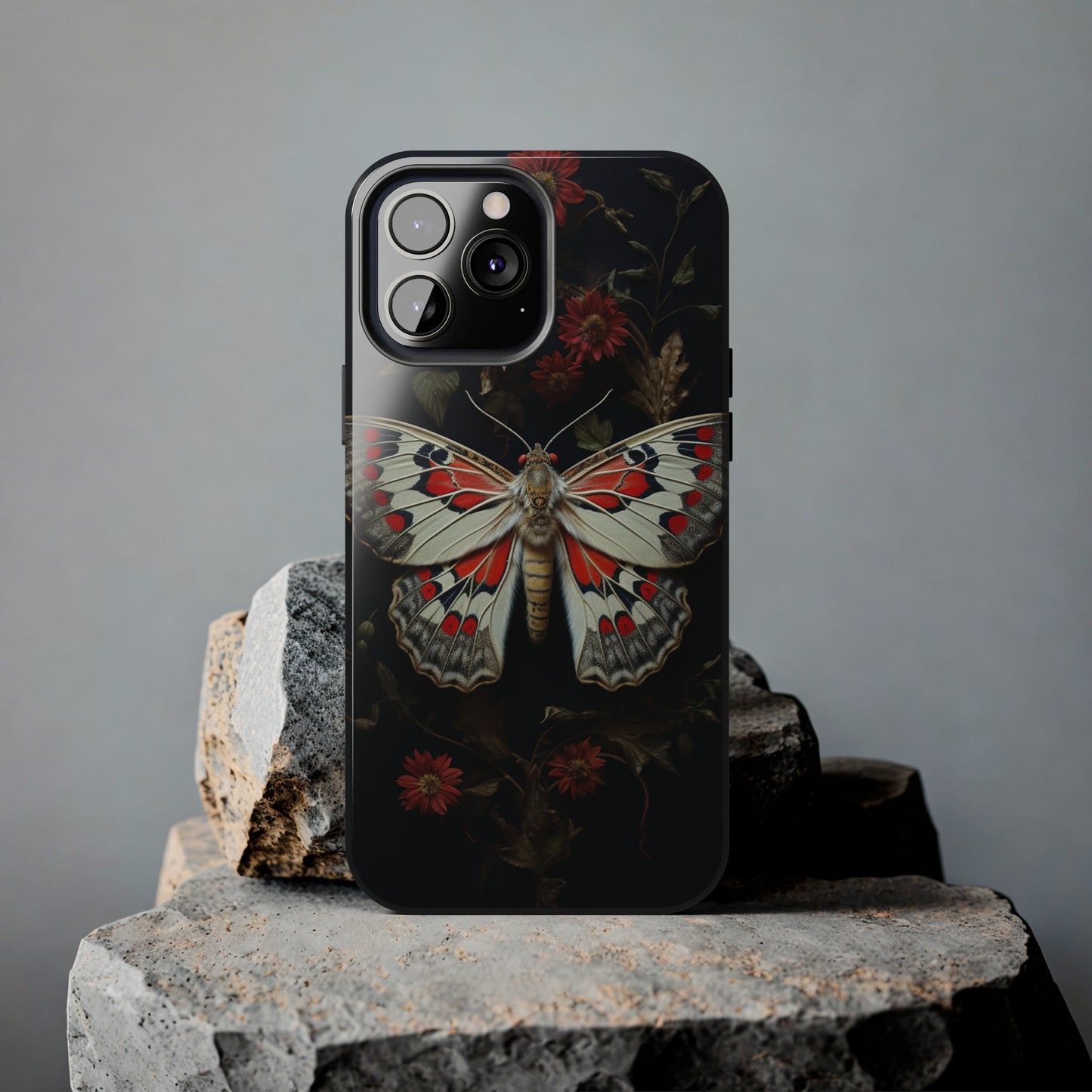 Deadhead Moth Gothic Floral Aesthetic Dark Academia iPhone Case | Embrace Mysterious Elegance