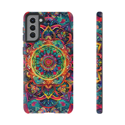 Cosmic Stained Glass Mandala Phone Case